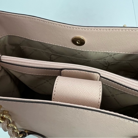 NWT MICHAEL Michael KORS Women’s Leather Tote Purse/Handbag Soft Pink Gold - Picture 15 of 16
